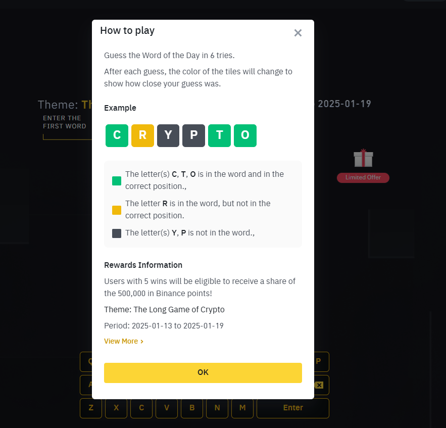 How to participate in Binance's Word of the Day