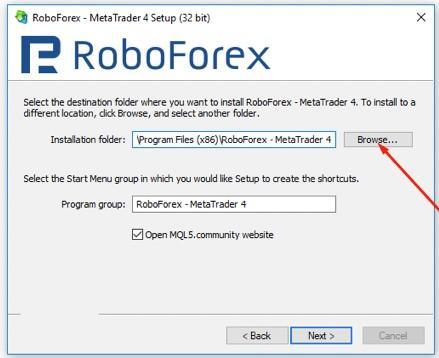 Como instalar o MT4 RoboForex