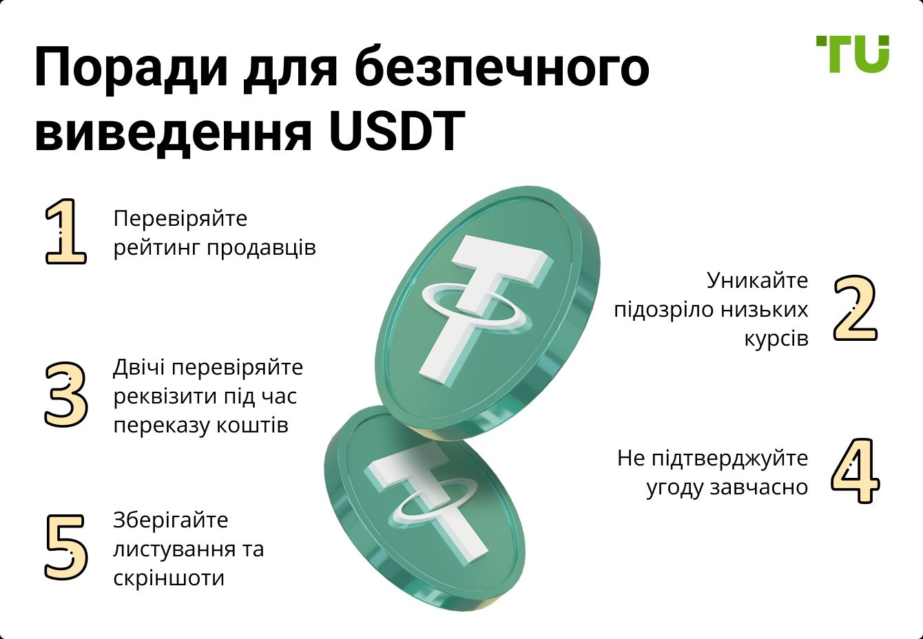 Поради для безпечного виведення USDT