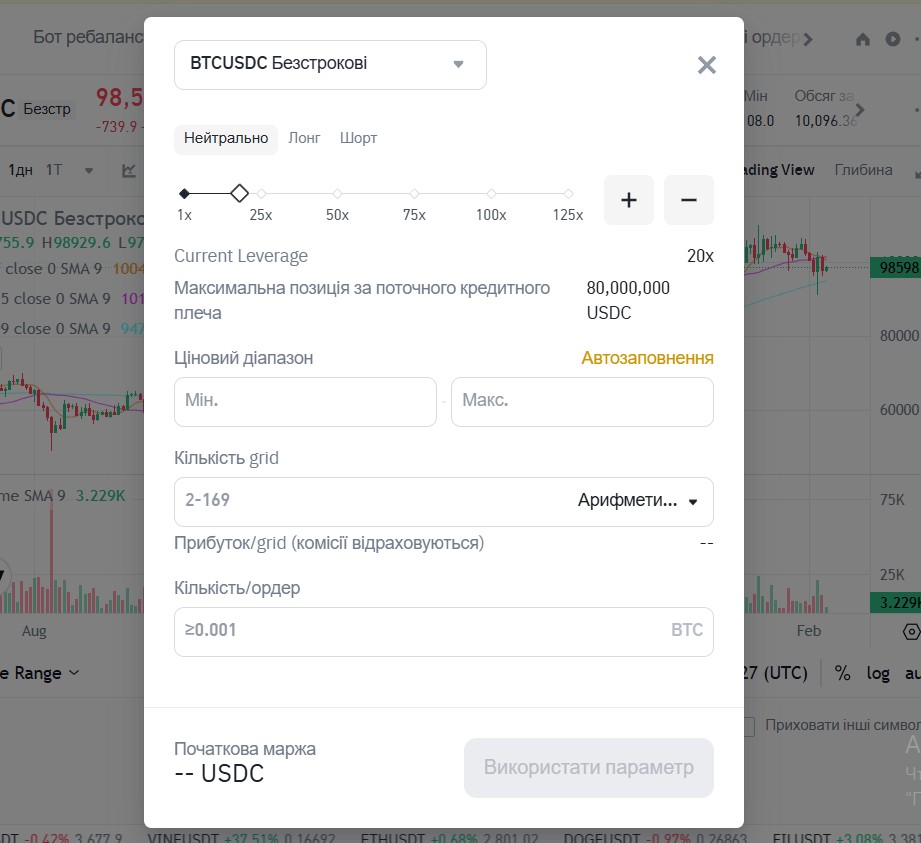 Налаштування бота Binance