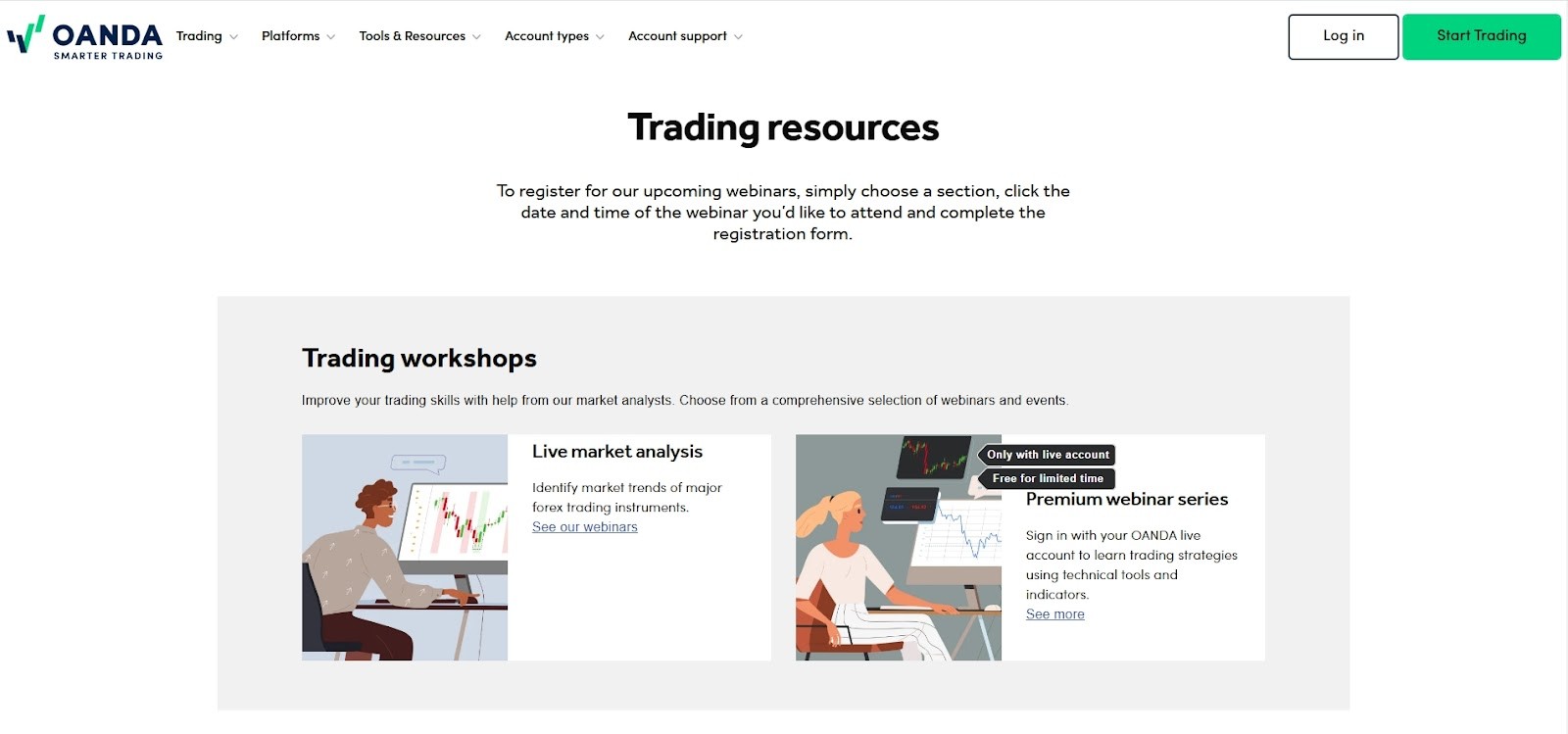 Go to the "Webinars" section