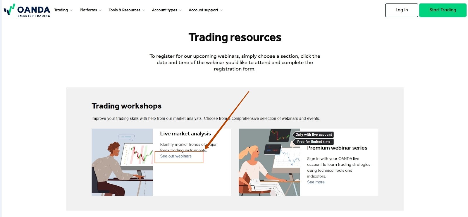 Select the webinar that you want to join