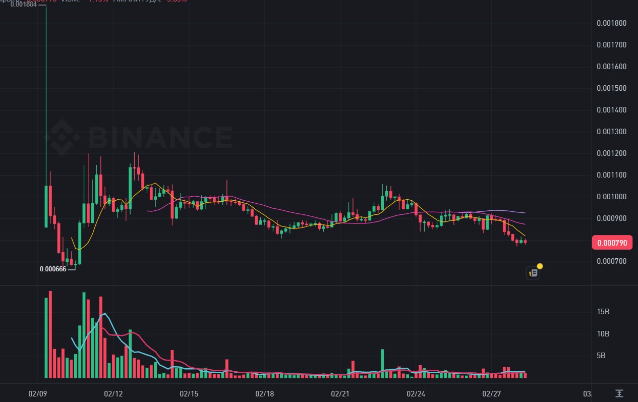 Графік 1000CHEEMS/USDT