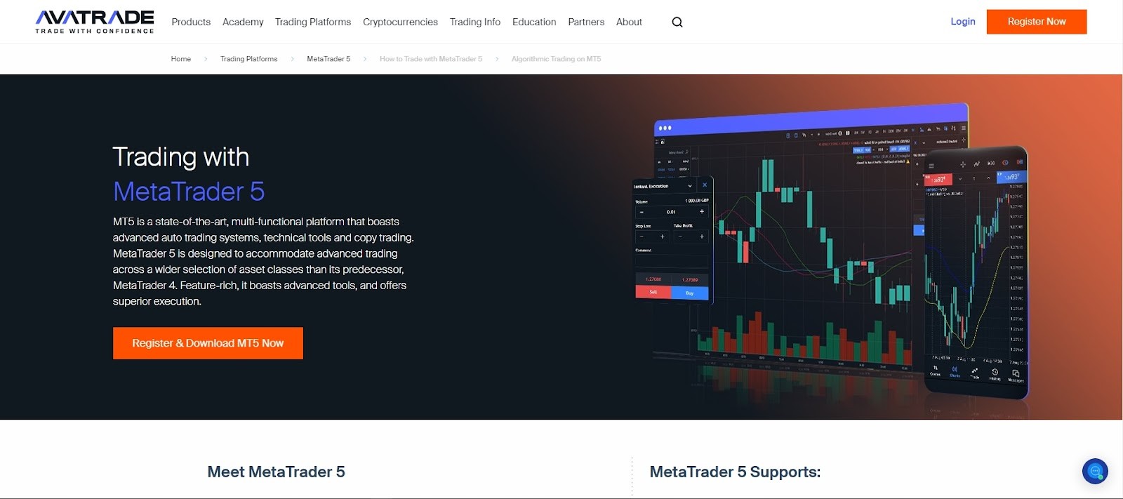 <span translate="no">MetaTrader</span> 4 (MT4) and <span translate="no">MetaTrader</span> 5 (MT5) on AvaTrade