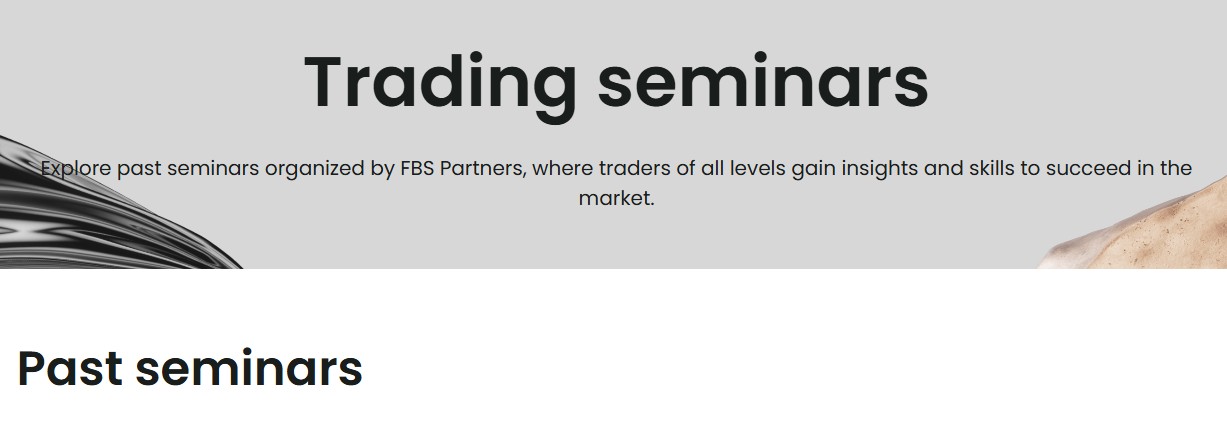 Trading seminars on FBS