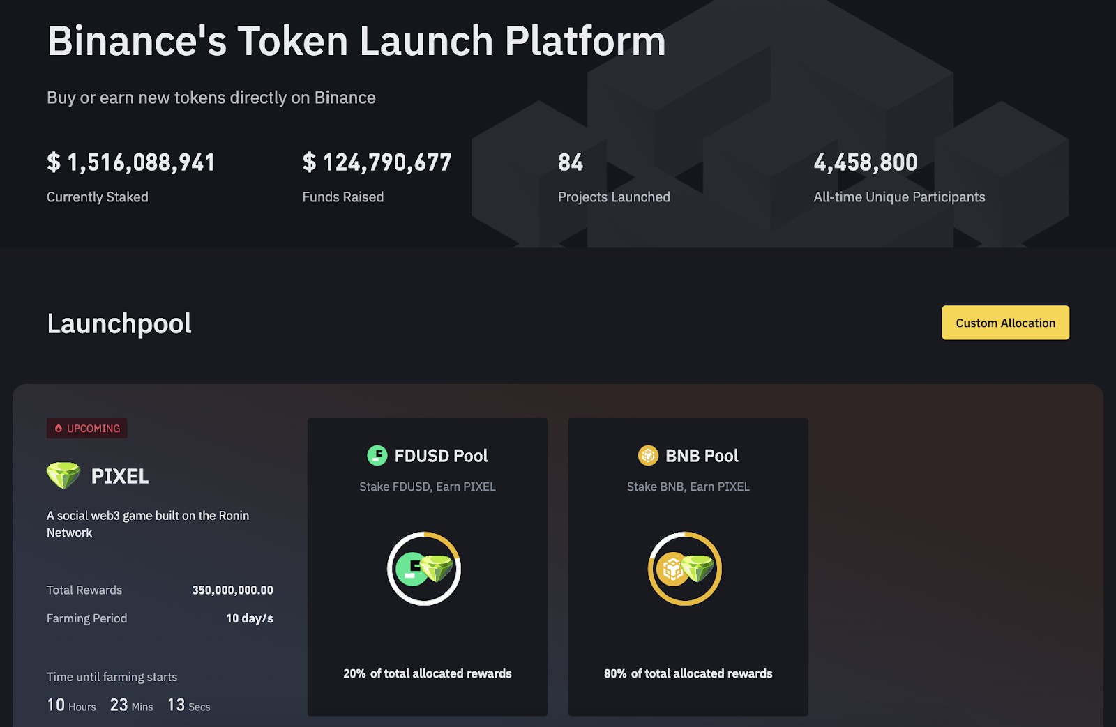 <span translate="no">Binance</span> Launchpad