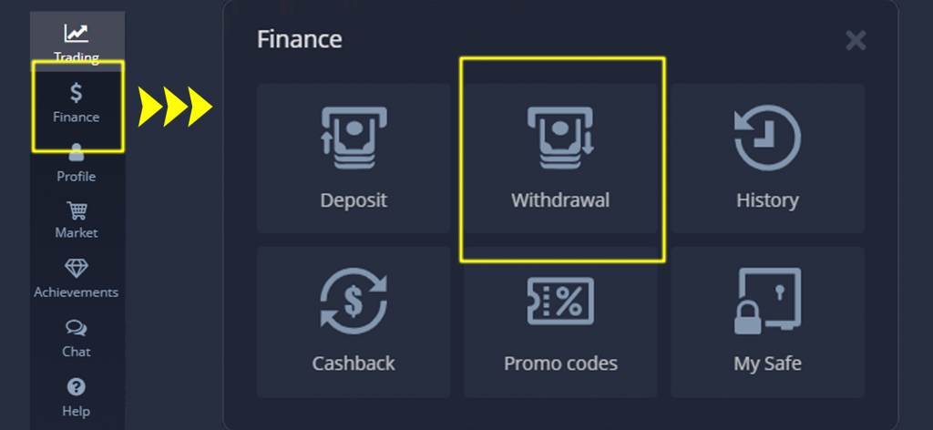 Withdrawing funds on Pocket Option