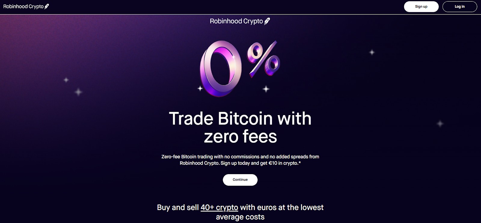 <span translate="no">Robinhood</span> homepage