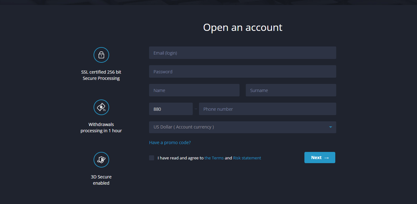 Image: How to  register a VideForex demo account
