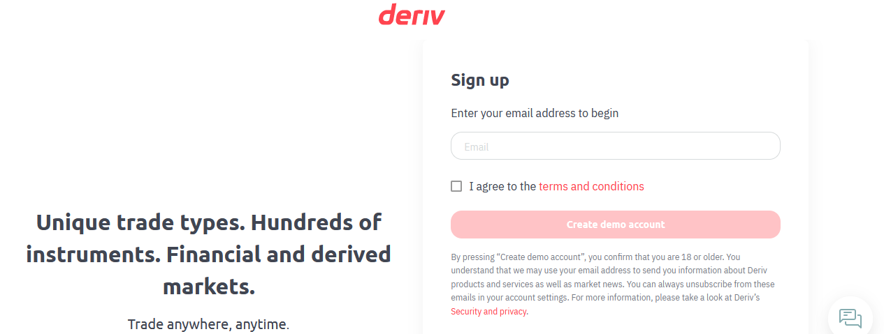 Image: How to start trading with Deriv