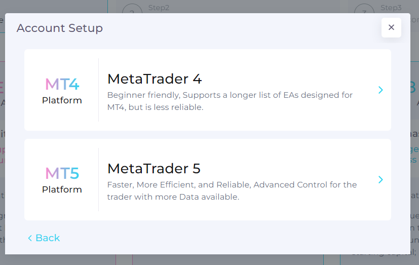 Image: E8 Funding account setup