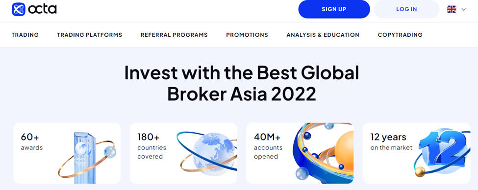 OctaFX’s website