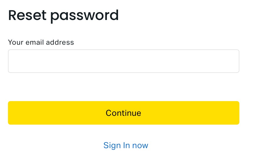 Exness password reset