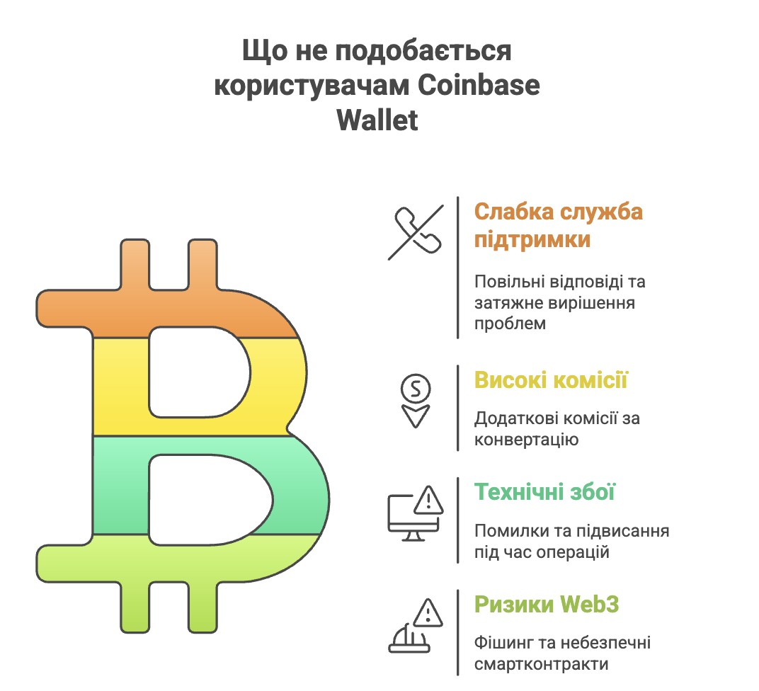 Що не подобається користувачам Coinbase Wallet