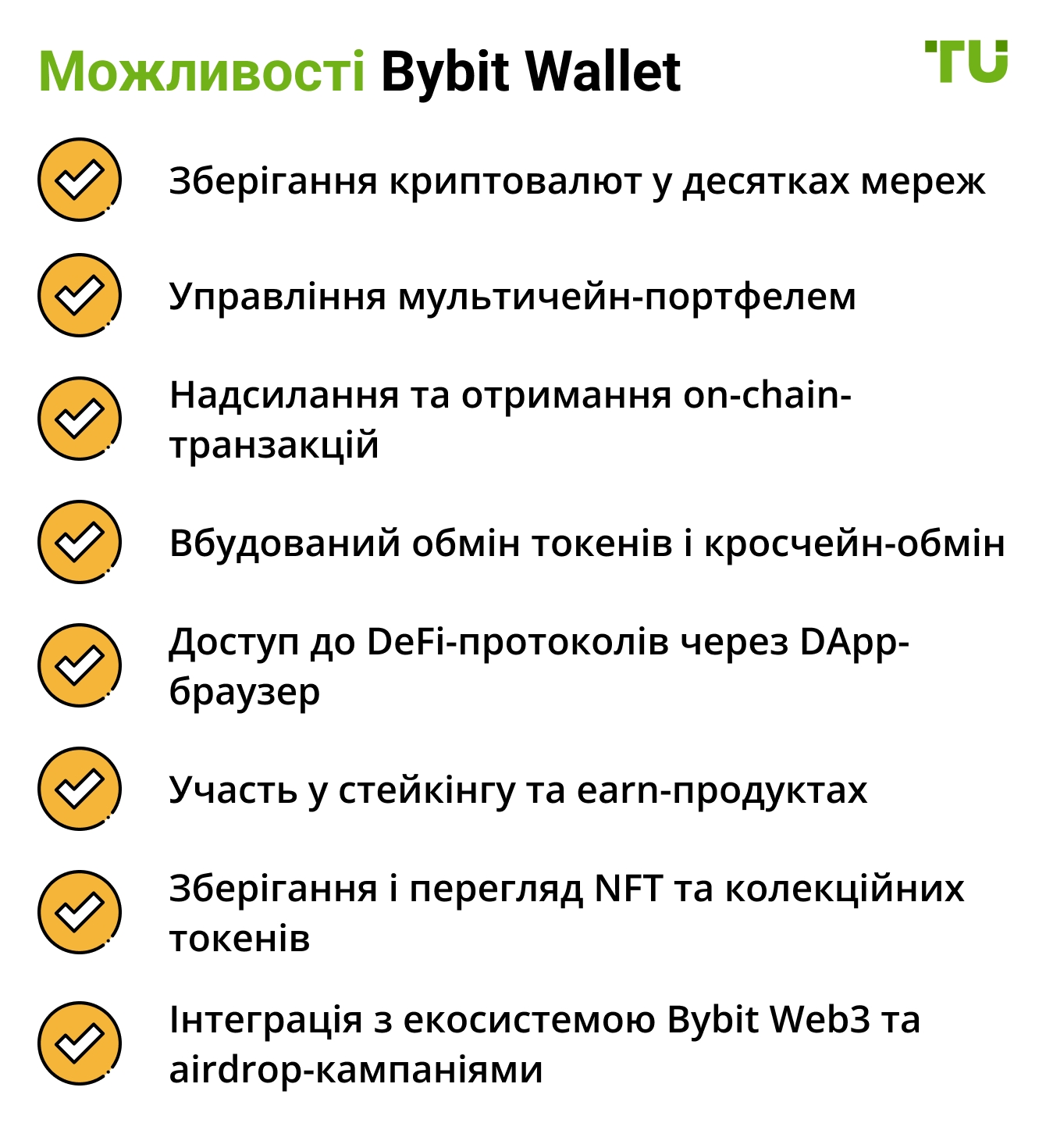Можливості Bybit Wallet
