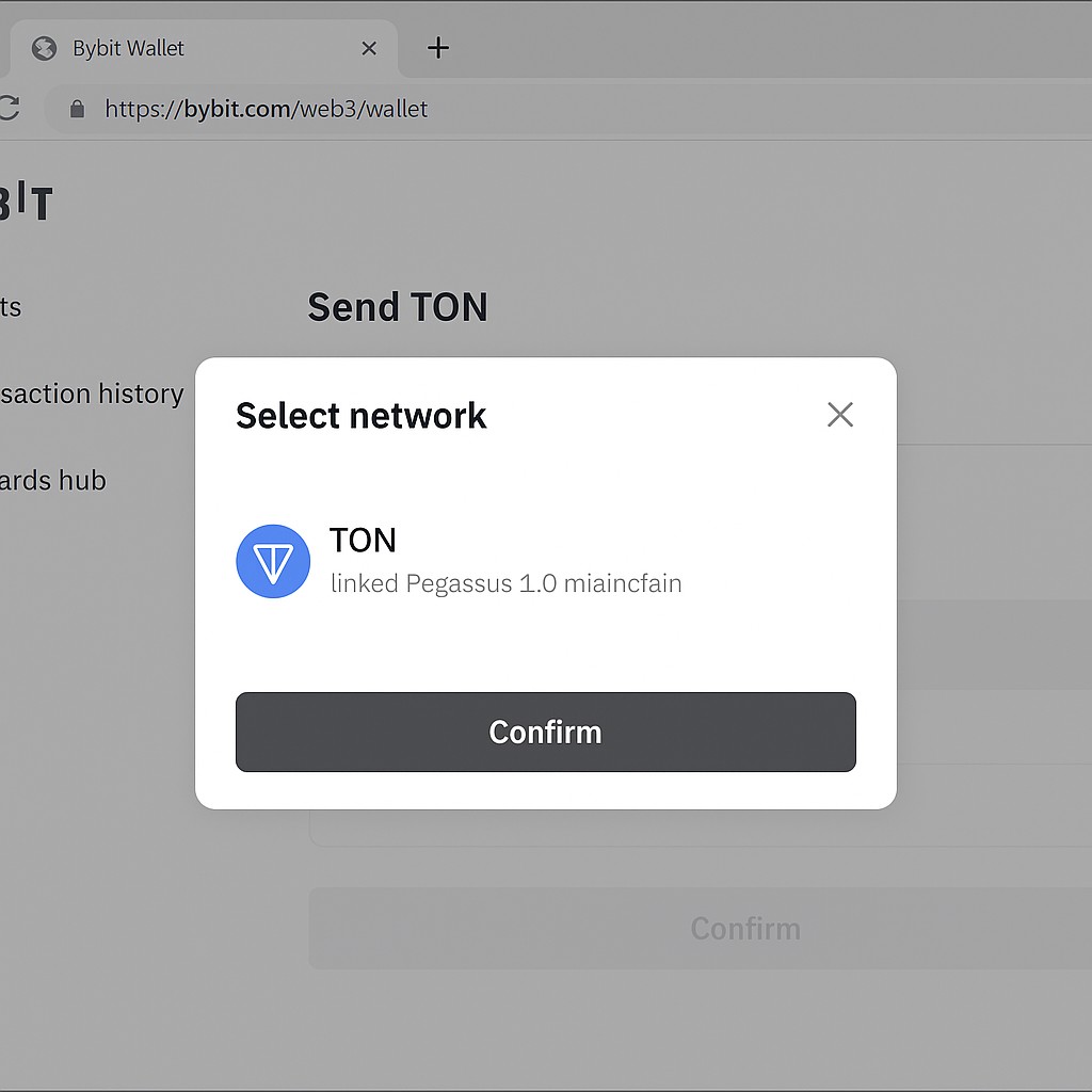 Выбор сети TON