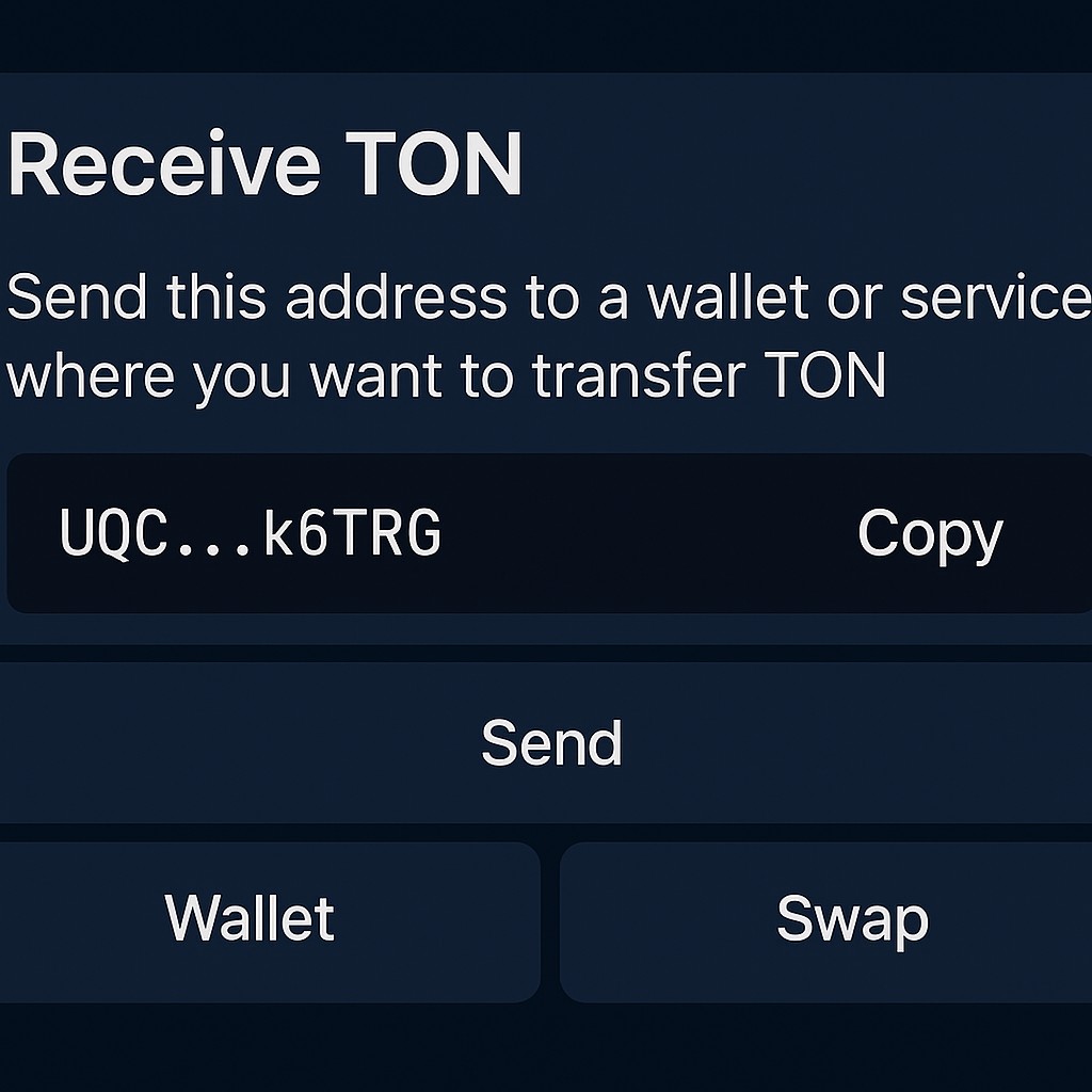 Адреса TON у @wallet