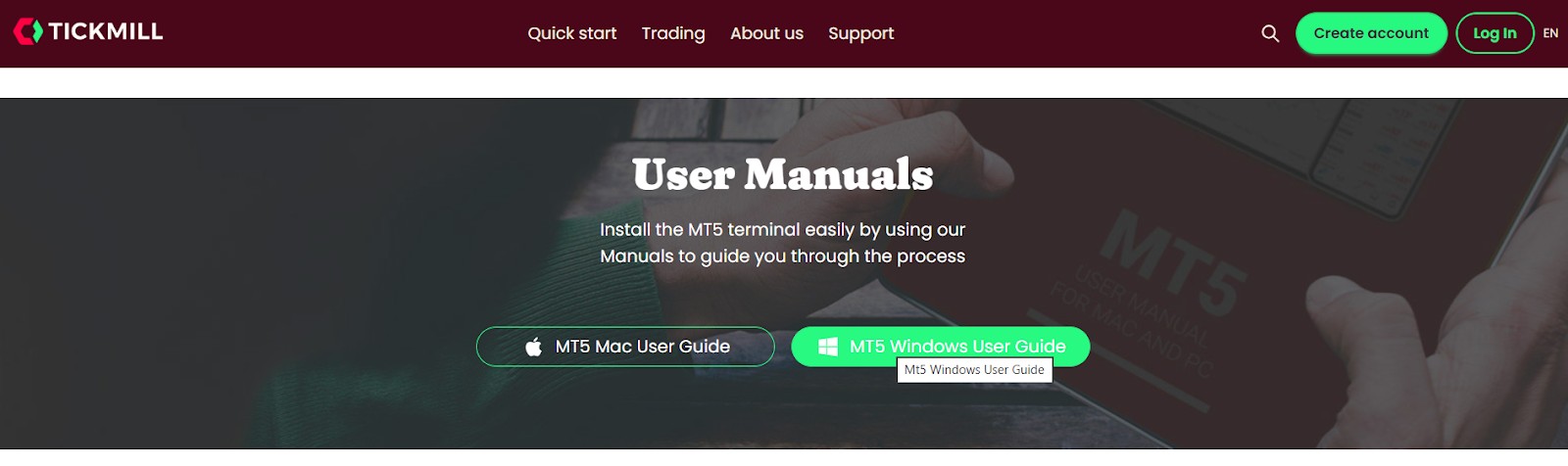 Setting up your Tickmill MT5 download and installation
