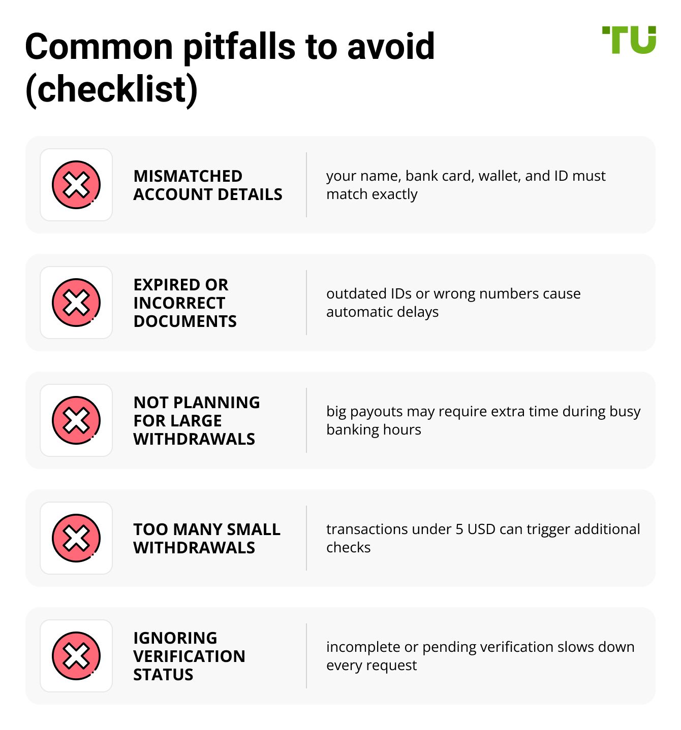 Common pitfalls to avoid