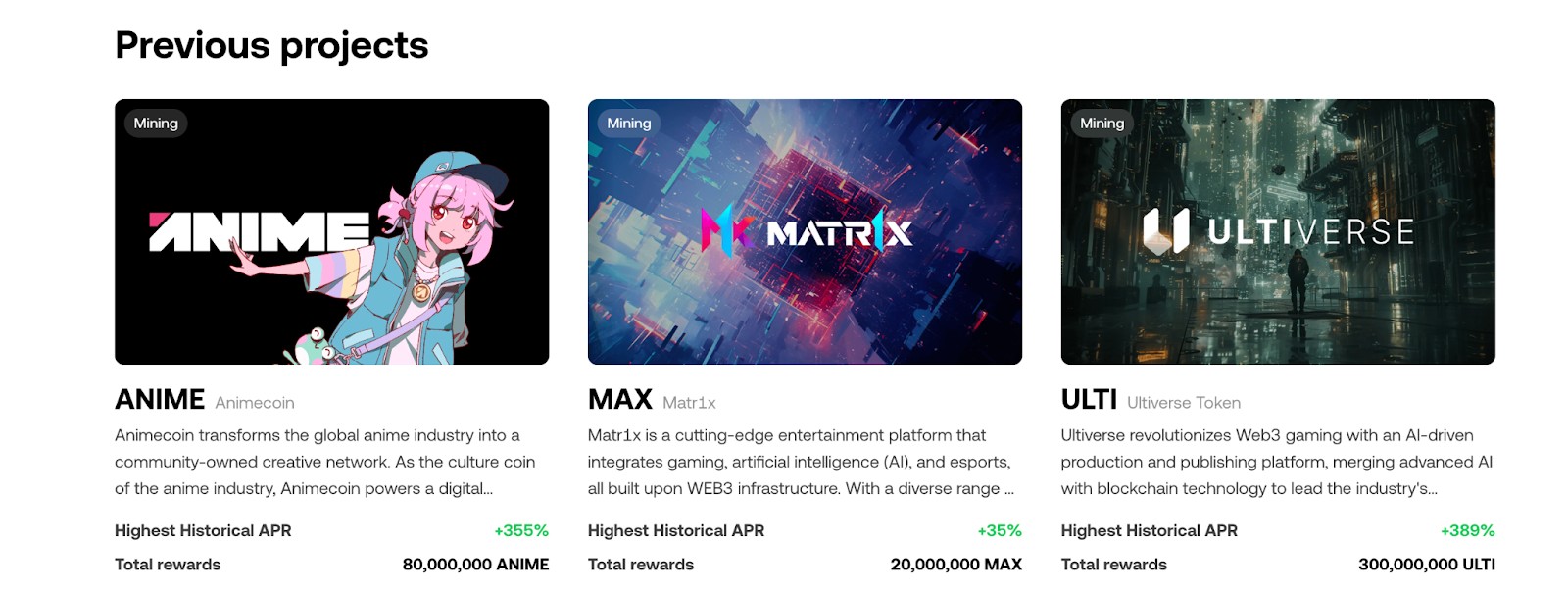 OKX Jumpstart projects