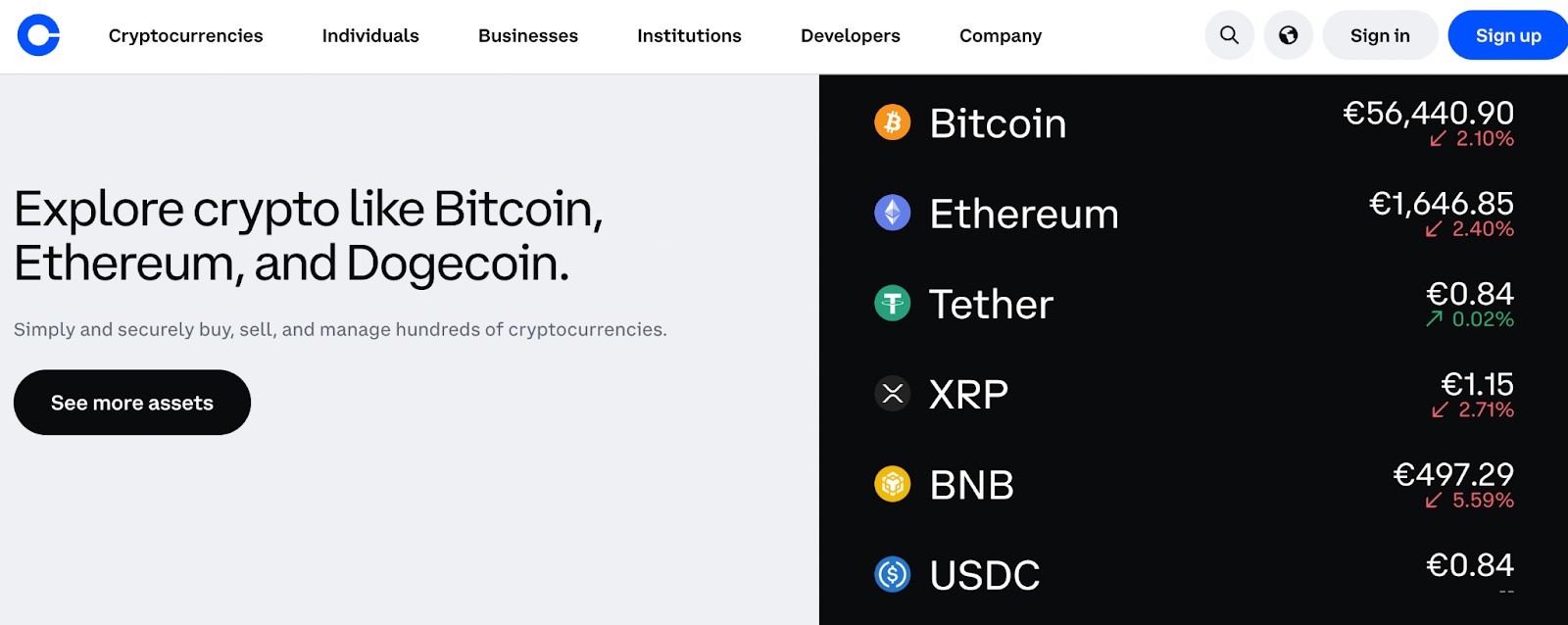 Coinbase site