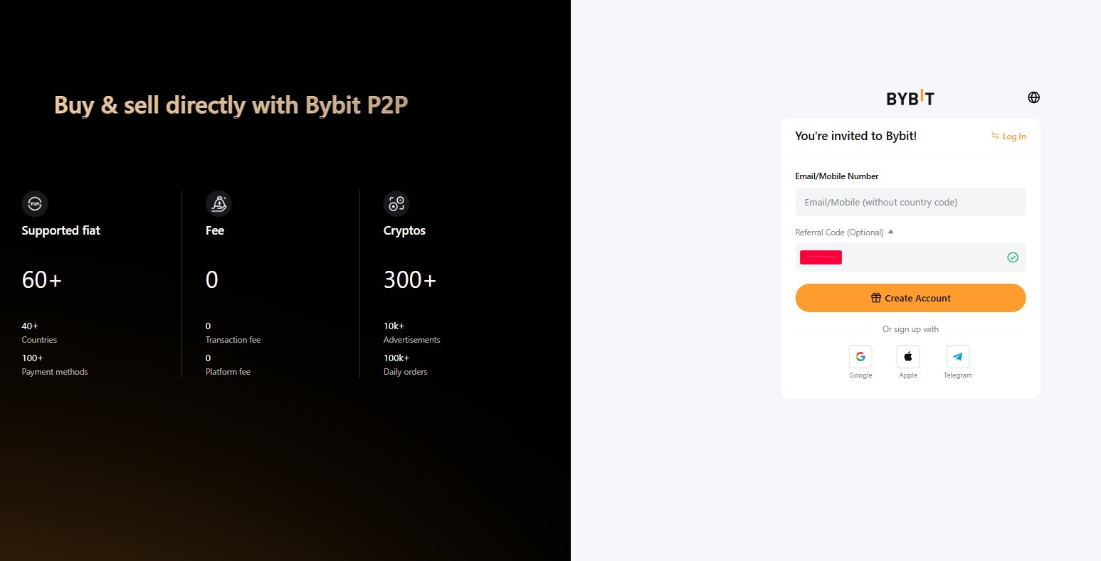 Реєстрація на Bybit